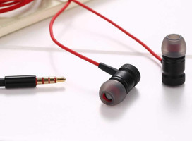 Xipin HX 730 Silikonlu Mikrofonlu 3.5 mm Jak Kablolu Kulaklık Kırmızı Siyah