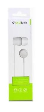 Soultech KK030B Silikonlu Mikrofonlu 3.5 mm Jak Kablolu Kulaklık Beyaz