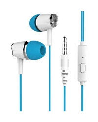 Syrox K17 Silikonlu Mikrofonlu 3.5 mm Jak Kablolu Kulaklık Mavi