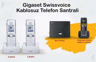 Gigaset C530 IP 3 Ahize Ekranlı Kablosuz Telsiz Telefon