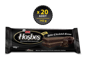 Eti Hoşbeş Bitter Çikolatalı Gofret 20x142 gr