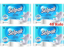Selpak Comfort 2 Katlı 4x12'li Rulo Tuvalet Kağıdı