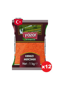 Yazar Kırmızı Mercimek 12x1 kg