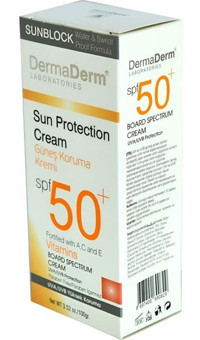 Dermaderm Bitkisel 50+ Faktör Tüm Ciltler İçin Nemlendirici Yaşlanma Karşıtı Yüz ve Vücut Güneş Kremi 2x100 gr