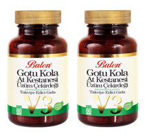 Balen Gotu Kola At Kestanesi Üzüm Çekirdeği Yetişkin Vitamin 2x60 Adet Kapsül