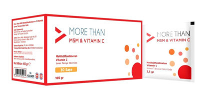 More Than Msm & Vitamin C Portakal Yetişkin Vitamin 30 Adet Şase