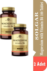 Solgar Magnesium With Vitamin B6 Yetişkin Vitamin 2x100 Adet Tablet