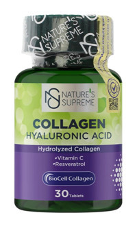 Nature's Supreme Collagen Hyaluronic Acid Yetişkin Vitamin 30 Adet Tablet