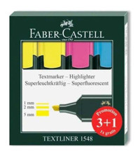 Faber-Castell Textliner 4'lü Neon Renkli Fosforlu Kalem Seti