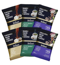 Shazel Karışık Türk Kahvesi 6x100 gr Set
