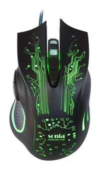 Sonia SN-X9 RGB Ergonomik Makrolu Kablolu Siyah Optik Gaming Mouse