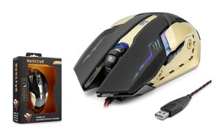 Hadron Novator HDG31 RGB Ergonomik Makrolu Kablolu Siyah-Sarı Optik Gaming Mouse