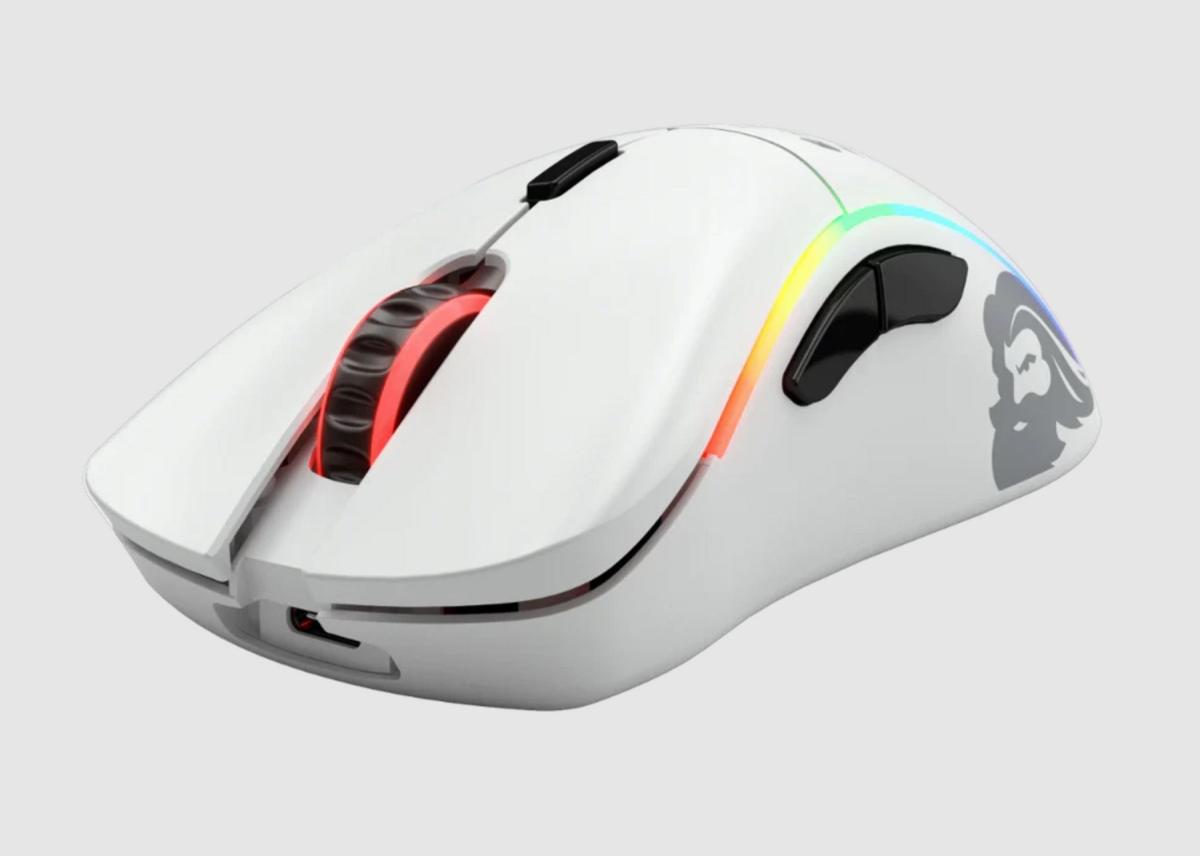 Glorious Model D Minus RGB Ergonomik Makrolu Kablosuz Beyaz Optik Gaming Mouse