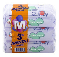 Migros 72 Yaprak 3'lü Paket Islak Mendil