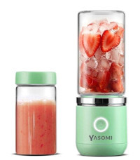 Yasomi Gn-A04 370 ml Cam Kişisel Buz Kırıcı Turbo Fonksiyonu Çift Bıçaklı Smoothie Blender Yeşil