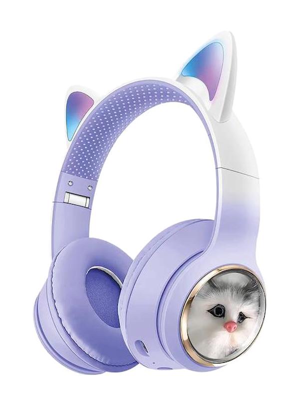 Sunix BLT-45 Tek Mikrofonlu 5.3 Silikonlu Kablosuz Kulak Üstü Bluetooth Kulaklık Mor