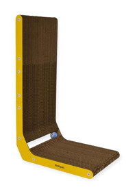 Rotipet Oyuncaklı Kedi Otlu 68 cm Kedi Tırmalama Rampası Sarı