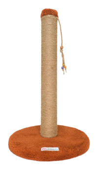 Lena Pet Yuvarlak Oyuncaklı 52 cm Kedi Tırmalama Direği Kahverengi