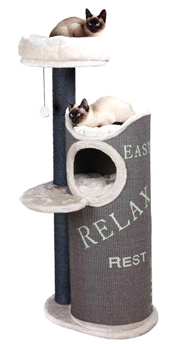 Trixie Oturaklı Oyuncaklı Merdivenli Katlı 134 cm Kedi Tırmalama Evi