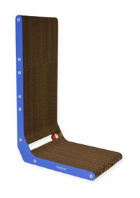 Rotipet Oyuncaklı Kedi Otlu 68 cm Kedi Tırmalama Rampası Mavi
