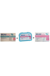 Bruno Baby Yedek Uçlu Şeffaf Nazal Burun Aspiratörü Seti+Yedek Uç 10'lu+Serum Fizyolojik 10'lu