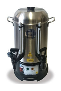 Mizan Saim 2500 W Çelik Tek Demlikli 120 bardak Çift Musluklu Çelik Elektrikli Semaver İnox