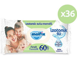Molfix Izotonik Sulu Ferah Temizlik 360 Yaprak 36'lı Paket Islak Mendil