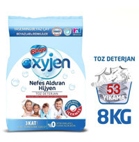 Bingo Matik Oxyjen Beyazlar ve Renkliler İçin 53 Yıkama Toz Deterjan 8 kg