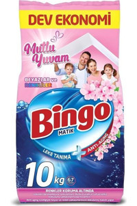 Bingo Matik Renkli İçin 67 Yıkama Toz Deterjan 10 kg