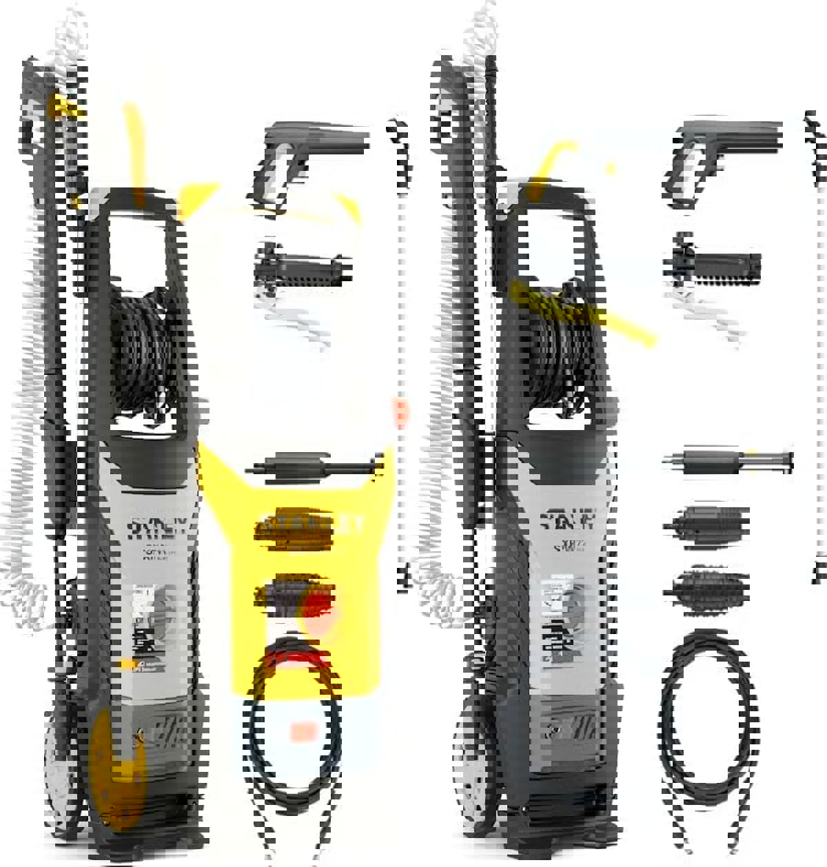 Stanley SXPW22DHS 2200 W Deterjan Hazneli Tekerlekli 160 Bar Elektrikli Basınçlı Yıkama Makinesi