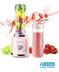Yasomi Çift Bıçaklı Tekli Blender Pembe
