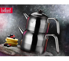Brillant CY-5865 Çelik Çaydanlık Gümüş