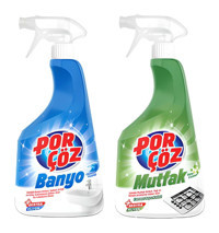 Porçöz Ekstra Hijyen Sıvı Sprey Mutfak ve Banyo Temizleyici 2x750 ml