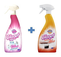 Diversey Clonet Sıvı Sprey Mutfak ve Banyo Temizleyici 2x750 ml