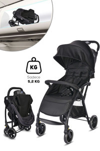 Lorelli Fresh Black Jasper Katlanabilir Tek Elle Kapanan Kabin Tipi Travel Sistem Bebek Arabası Siyah