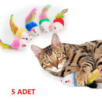 Tineke Tüylü Yakalama Yavru-Yetişkin Fare Kedi Oyuncağı