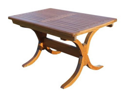 Bahçeci Palermo 100x200 + 50 + 50 cm Kahverengi Dikdörtgen Ahşap Bahçe Masası