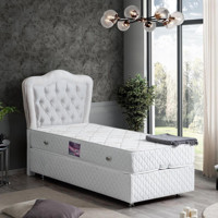 Setay Mobilya Camelli 110x200 cm Başlıklı Yataklı Sandıklı Tek Kişilik Baza Seti Beyaz