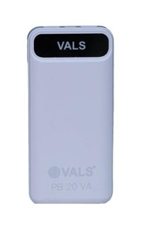Vals 20000 mAh Hızlı Şarj Dijital Göstergeli USB C Çoklu Bağlantı Powerbank Beyaz