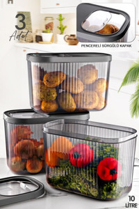 Kitchen Life 6'lı Plastik Saklama Kabı 3x10 lt