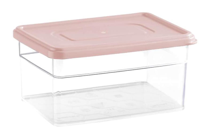 Piev Solo 2'li Plastik Saklama Kabı 1.4 lt Pembe