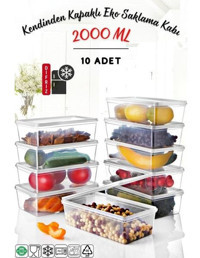 Nandy Home 20'li Plastik Saklama Kabı 10x2 lt