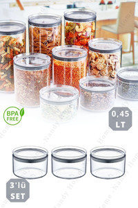 Nandy Home 6'lı Plastik Saklama Kabı 3x450 ml