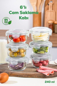 Porsima 12'li Cam Saklama Kabı 6x240 ml