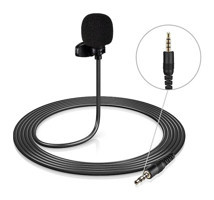 Wozlo 4 Pin Condenser 3.5 mm Kablolu Yayıncı Siyah Yaka Mikrofon