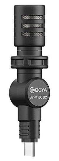 Boya By-M100Uc Condenser Type-C Kablolu Siyah El Mikrofon