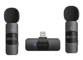 Boya By-V2 Condenser Lightning Kablosuz Yayıncı Siyah Yaka Mikrofon