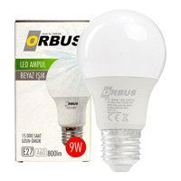 Orbus Orb-9w 9 W Tasarruflu Beyaz E27 Armut LED Ampul