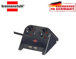 Brennenstuhl Kalın 2'li 1.8 m Uzatma Kablosu Siyah