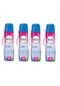 Veet Hassas Ciltler İçin Koltuk Altı Bacak Genital Bölge Kadın Tüy Dökücü Sprey 4x150 ml